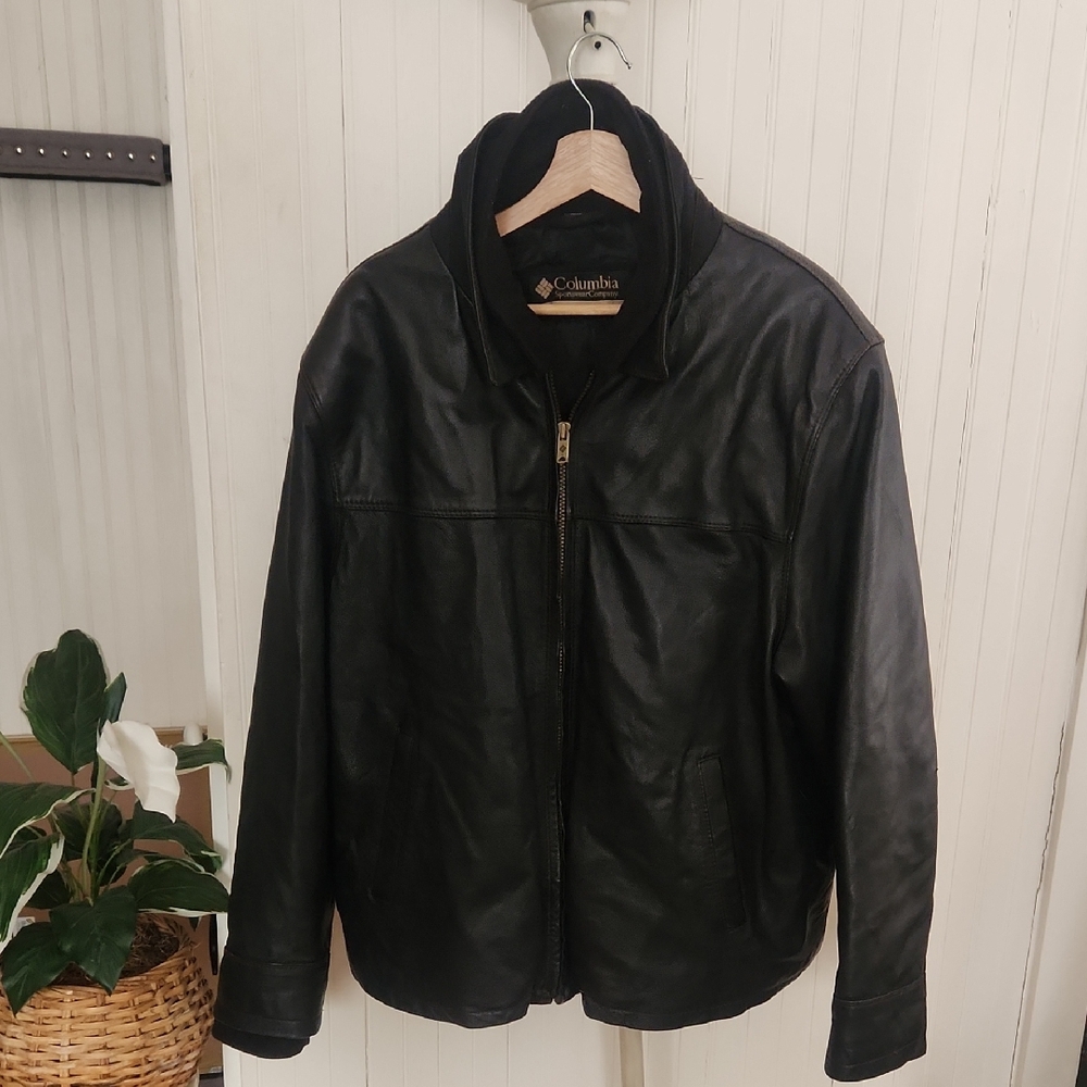 Columbia Classic Leather Jacket W/flaw XL